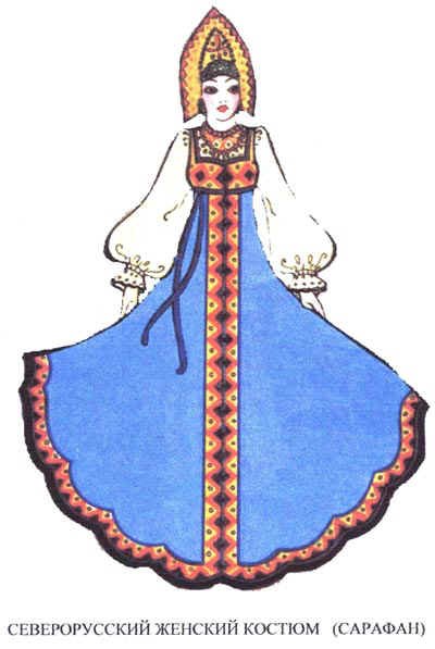 Рисование на тему народная одежда