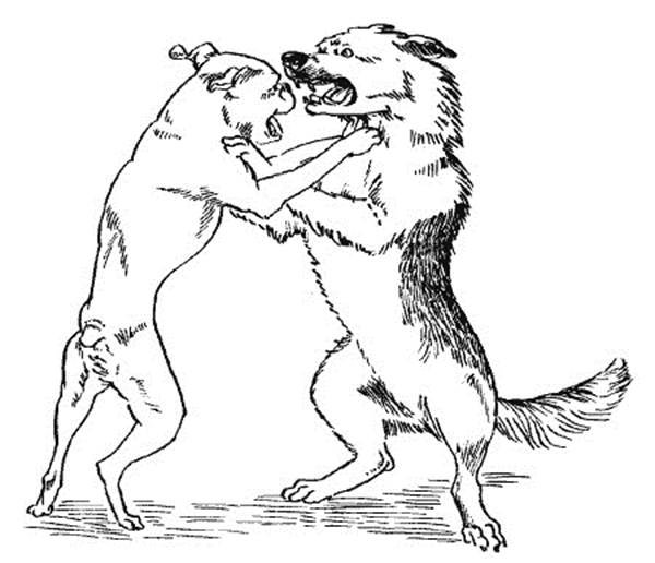 Крылов волк на псарне читать