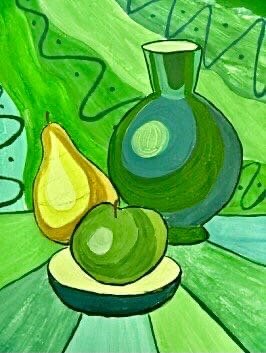 Декоративный натюрморт в теплой цветовой гамме