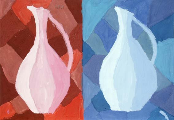 Упражнения по цветоведению в художественной школе