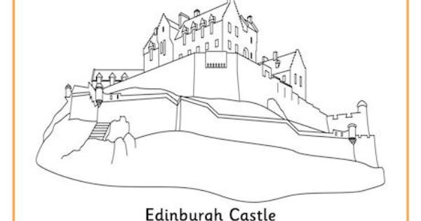 Эдинбургский замок Шотландия раскраска