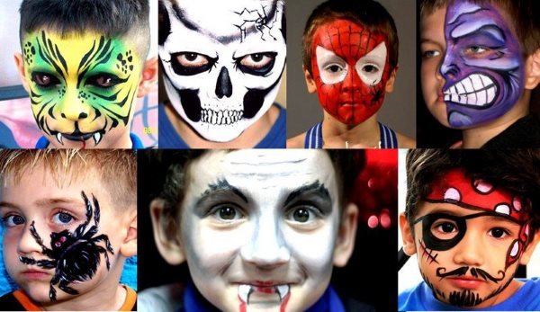Рисунки на хэллоуин на лице для детей легкие (49 фото)