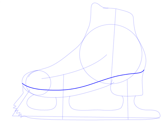 Поэтапное рисование коньков