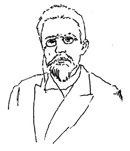 Чехов Антон Павлович карандашом