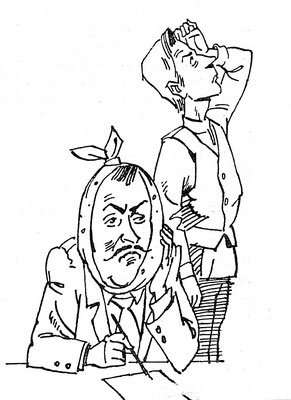 Иллюстрация к рассказу Чехова толстый и тонкий