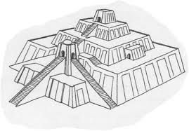 Зиккурат в Уре в карандаше