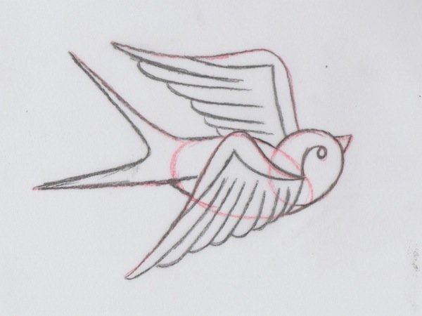 Рисовать ласточку красива