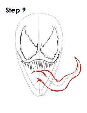 Веном для рисования лицо
