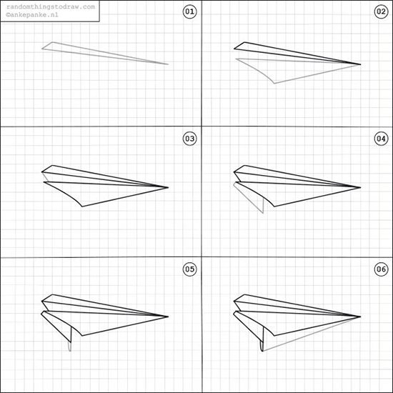Поэтапное рисование самолета