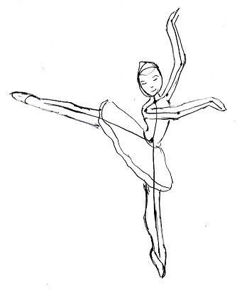 Человек в движении рисунок легкий