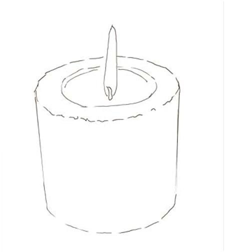 Свеча для срисовки