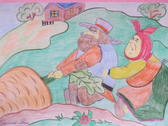 Детские рисунки на тему русские народные сказки