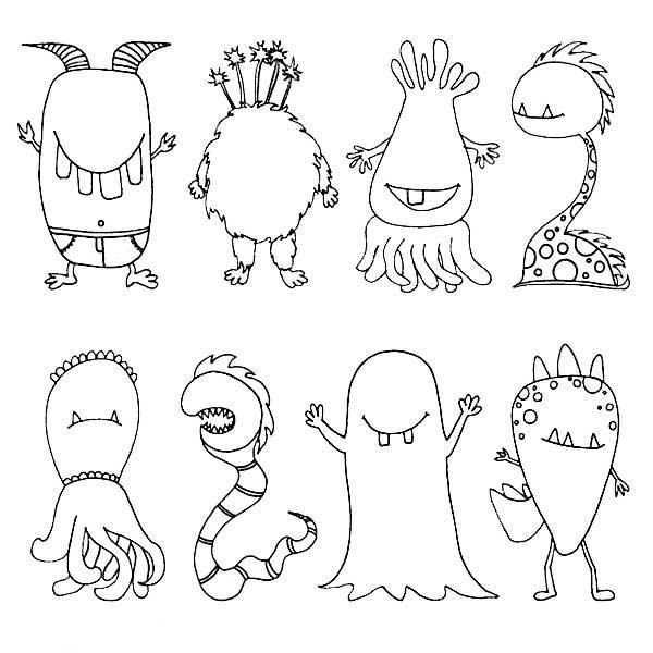 Монстры рисунки простые