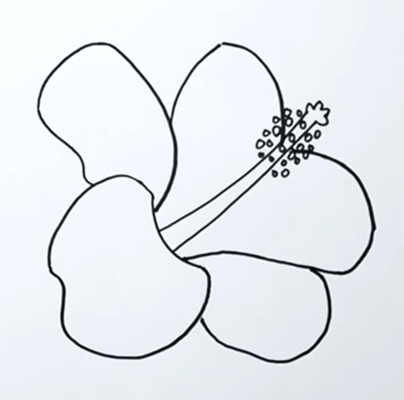 Цветок Анютины глазки рисунок карандашом