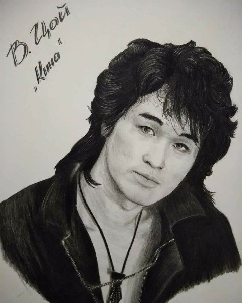 Виктор Цой для срисовки