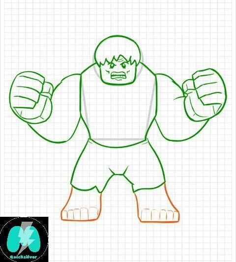 Лего Халк нарисовать