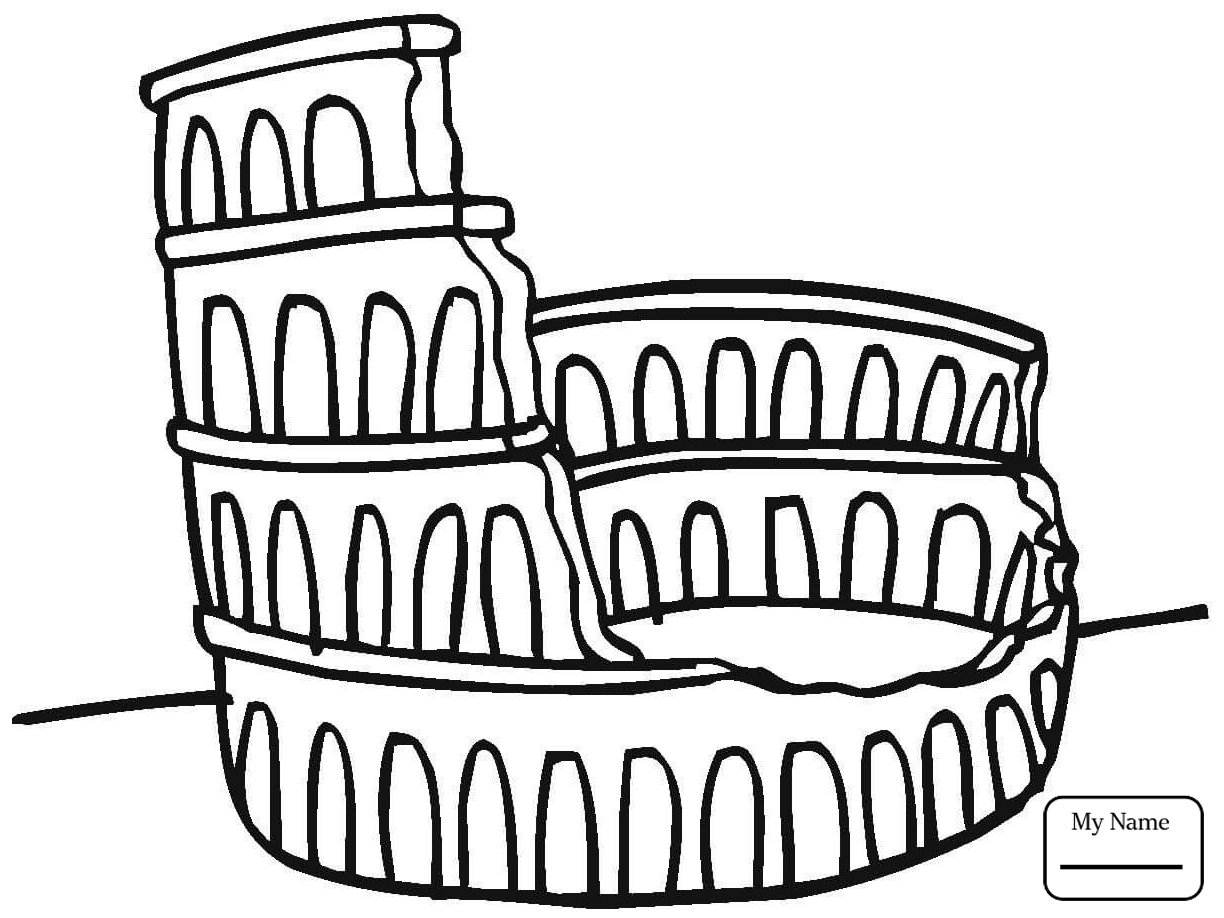 Колизей в Риме разукрашка