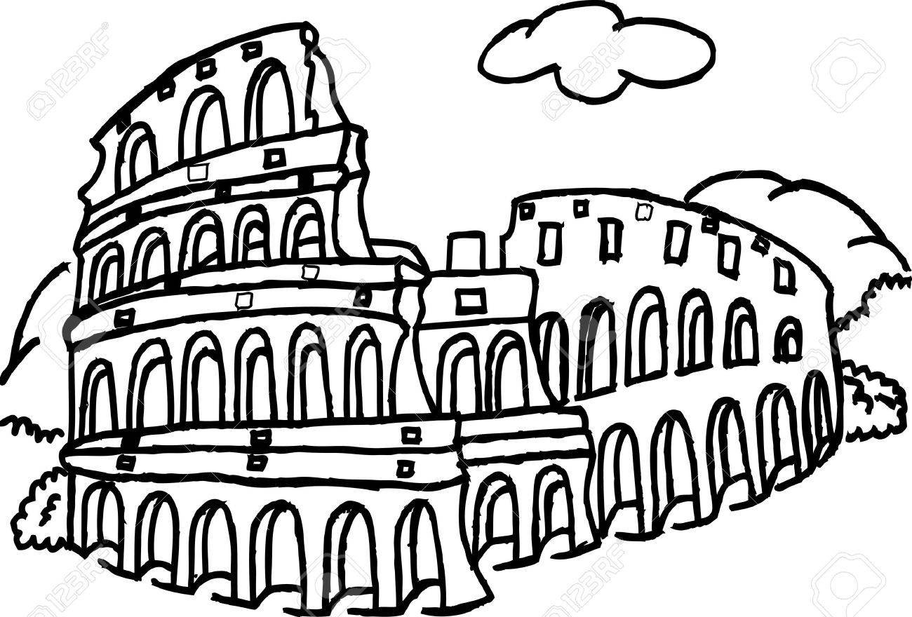 Италия Колизей раскраска