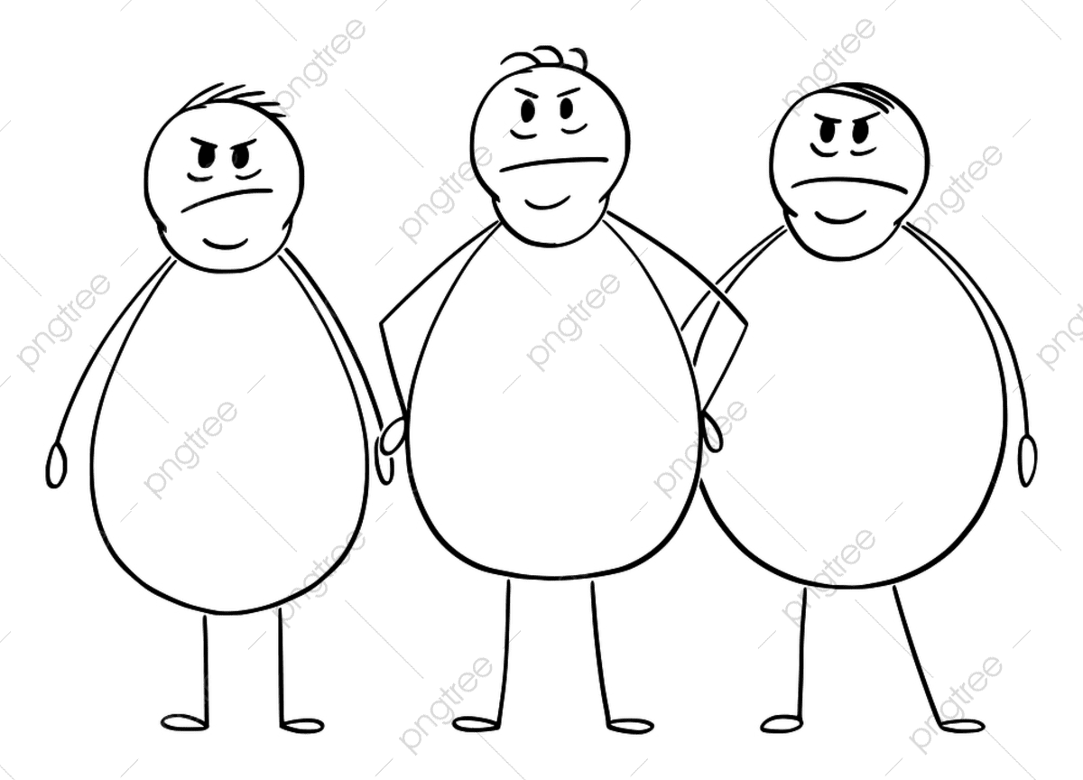 Рисунок три толстяка легко