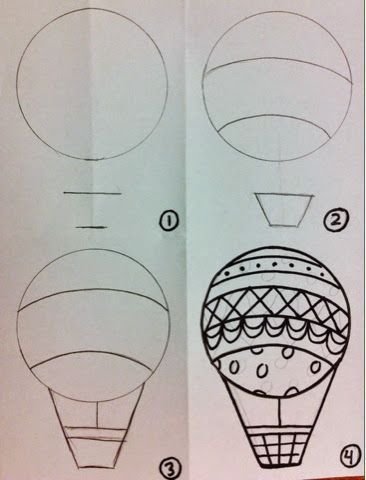 Аппликация воздушный шар