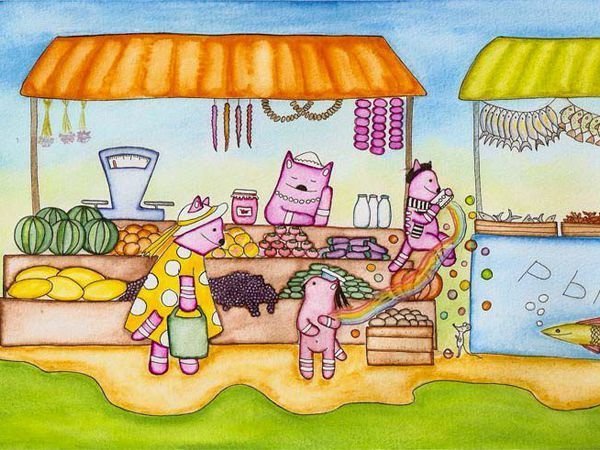 Рисунок на тему рынок