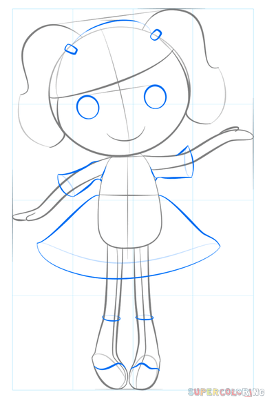 Кукла пошаговый рисунок