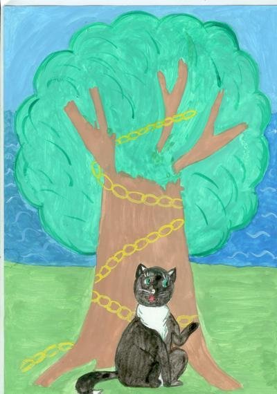 Кот ученый раскраска