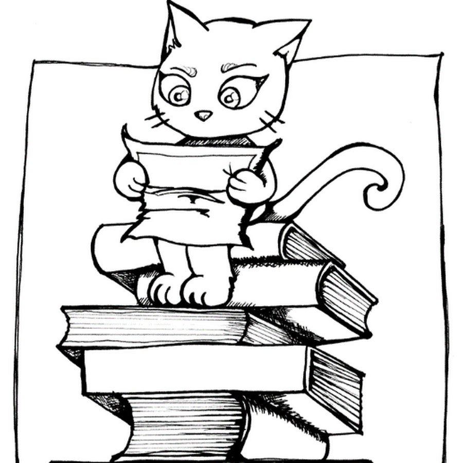 Картинка кот ученый