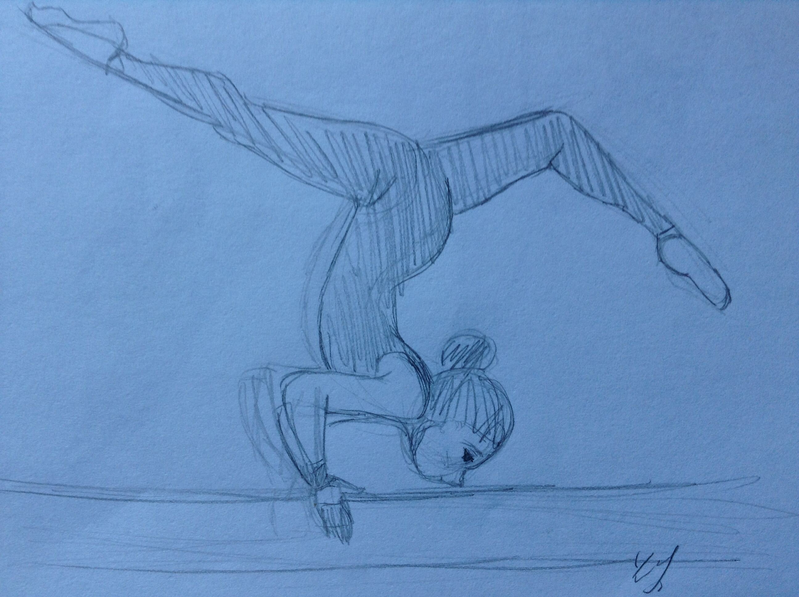 Рисовать гимнастку