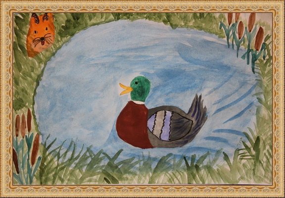 Серая шейка схема рисования для детей