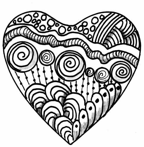 Раскраска антистресс сердечко
