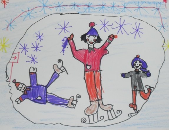 Рисование зимние забавы