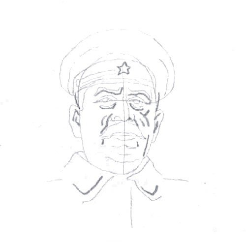 Портрет Сталина легко