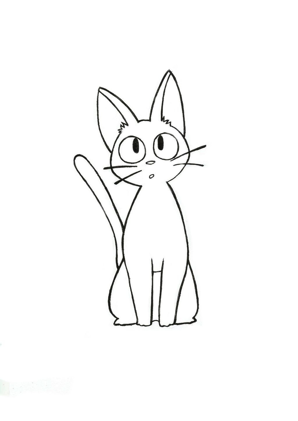 Маленький рисунок котика лёгкий