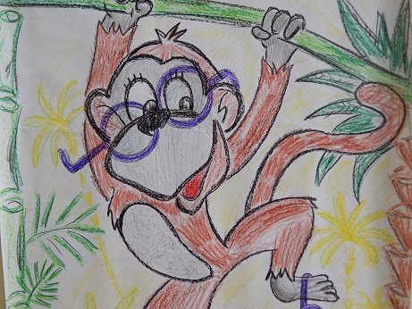 Зеркало и обезьяна рисунок