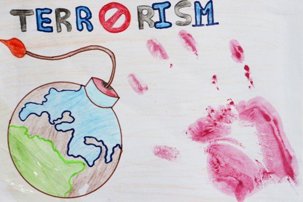 Лёгкие рисунки на тему терроризм