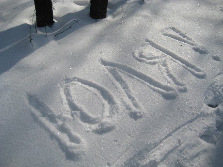 Красивые надписи на снегу