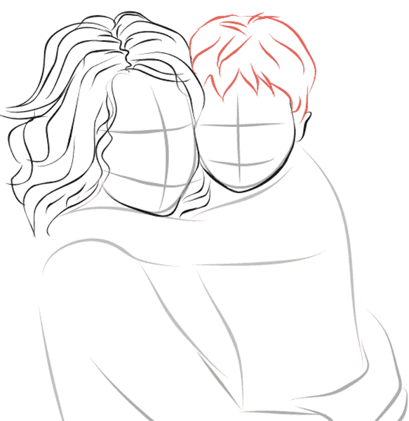 Нарисовать маму с ребенком поэтапно