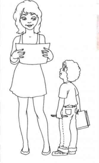 Мама с ребенком рисунок карандашом