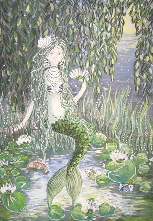 Русалка на ветвях березы