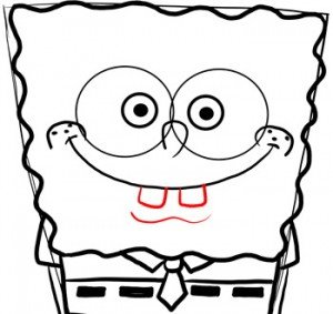 Спанч Боб рисунок для срисовки