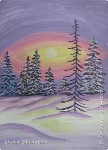 Иллюстрация на тему зимнее утро