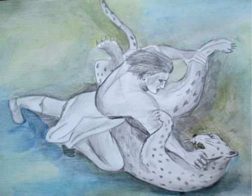 Рисунок к Мцыри Лермонтова