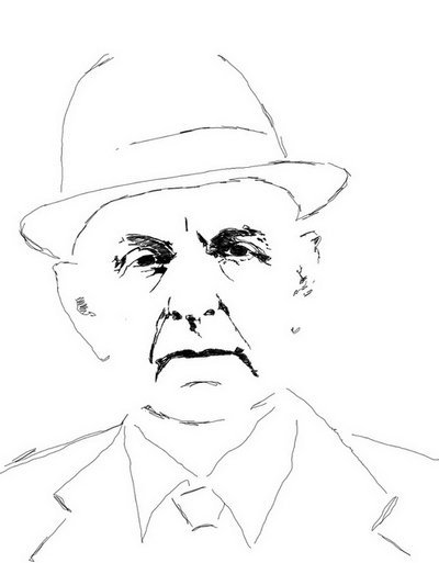 Дедушка рисунок карандашом