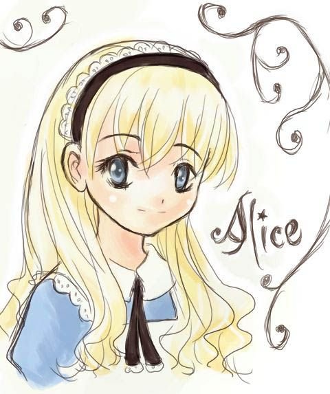 Рисовать аниме Алиса в стране чудес