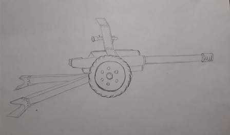 Пушка раскраска