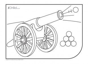 Пушка легкие рисунки (44 фото)