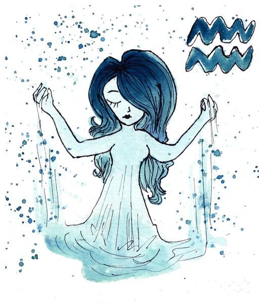 Водолей в виде девушки