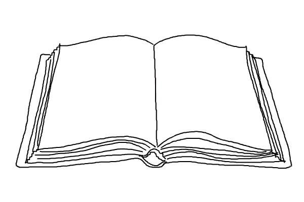 Раскрытая книга рисунок