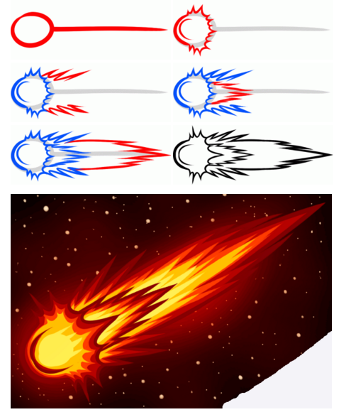 Комета рисунок